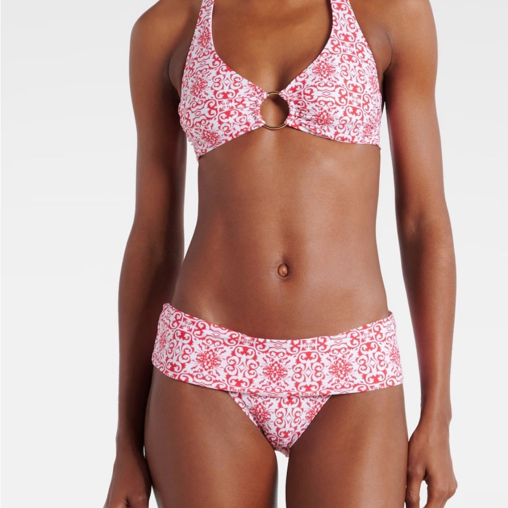 Melissa Odabash Red and White Patterned Bikini